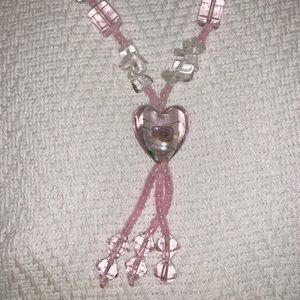 Pink bead necklace